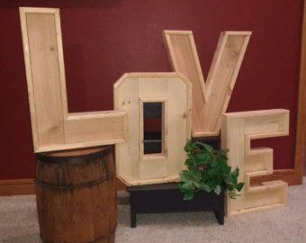 Giant letters | Etsy Wedding Letters Decor, Family Pictures Wedding, Large Wood Letters, Handmade Letters, Giant Letters, Wedding Letters, Shabby Chic Wedding, Wood Letters, Stain Colors