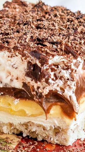 Chocolate Lush, Pecan Shortbread Crust, Better Than Anything Cake, No Bake Eclair Cake, Lush Dessert, Pecan Shortbread, Eclair Cake, Pudding Dessert, Quick Dessert Recipes