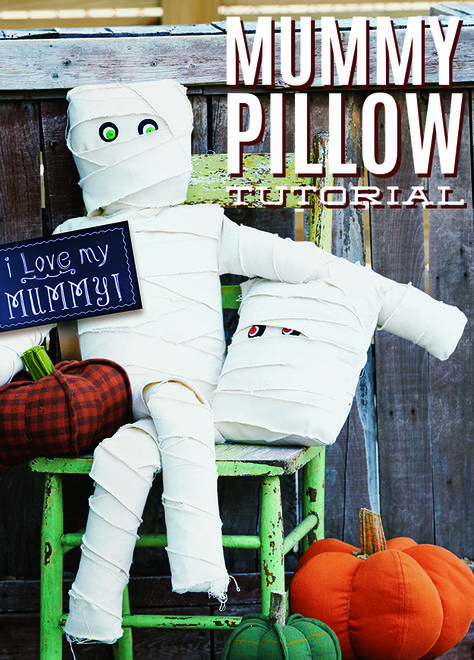 Make a Mummy Pillow for Halloween! Mummy Pillow, Sewing Halloween, Mummy Decorations, Seasonal Quilts, Crazy Tattoos, Halloween Dolls, Halloween Quilt, Kids Quilts, Halloween Sewing