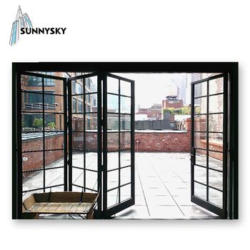 Acordeon Doors, Balcony Folding Door, Foldable Grill Door For Balcony, Glass Door For Balcony, Doors For Balcony, Folding Glass Doors Interior, Spanish Style Doors, Accordian Door, Aluminum Windows Design