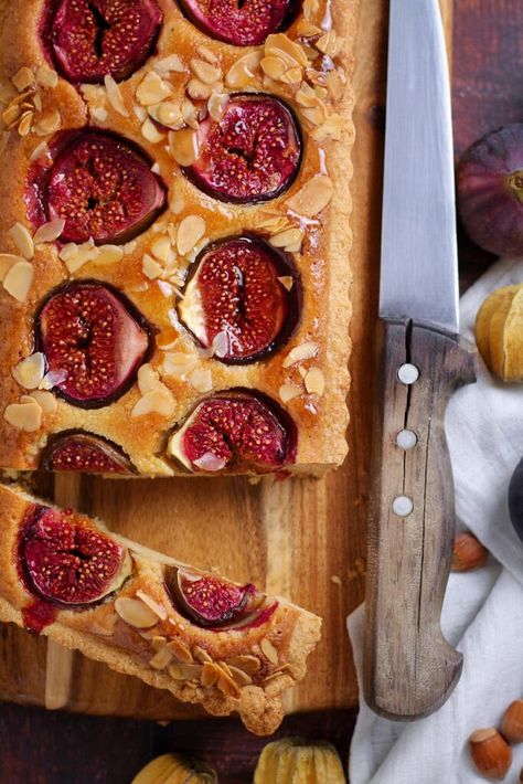 How to Make Fig and Honey Tart — Days of Jay Honey Tart, Fig And Honey, Savoury Tart, Honey Whipped Cream, Old Fashioned Cherries, Almond Frangipane, Snow White Cottage, Short Pastry, Fig Tart