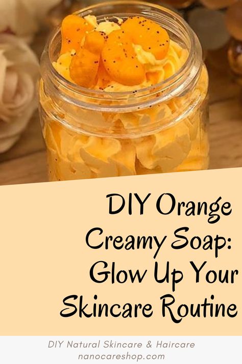 Unlock the secret to glowing, revitalized skin with our DIY Orange Creamy Soap recipe. With just a few simple ingredients like foaming bath butter, orange extract, and nourishing coconut oil, you can create a luxurious creamy soap that pampers your skin. Orange Powder For Skin, Orange Body Scrub Diy, Orange Peel Body Scrub Diy, Orange Homemade Soap, Orange Cold Process Soap, Foaming Bath, Body Butters Recipe, Fruit Puree, Whipped Soap