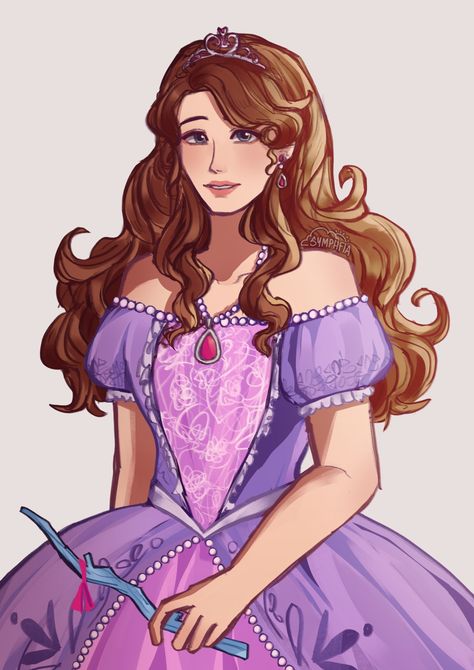 Sofia grown up 💜 – @symphfia on Tumblr Barbie Drawing, Sofia The First, Anime Hair, Disney Fan Art, Grown Up, Disney Pixar, On Tumblr, Sofia, Growing Up