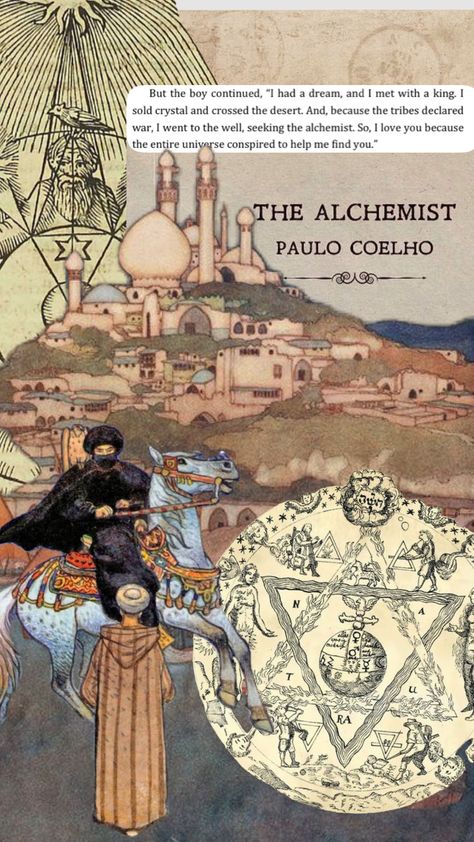 #thealchemist #books #reading The Alchemist, The Alchemist Illustration, The Alchemist Poster, The Alchemist Book Aesthetic, The Alchemist Book, Alchemy Book, Books Like The Alchemist, The Alchemist Book Cover, The Alchemist Paulo Coelho