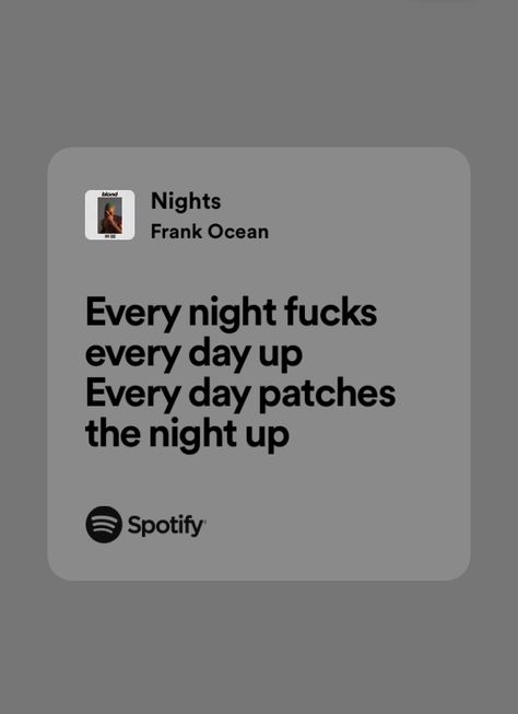 nights frank ocean Nights Frank Ocean, Spotify Lyrics, Photo Composition, Frank Ocean, Baskets, Composition, Quick Saves