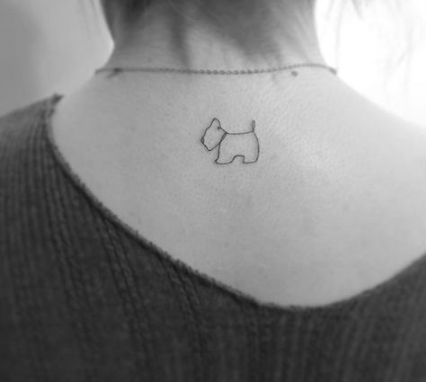 13+ Minimalist Tattoos By A Korean Artist Wolf Tattoos For Women, Small Dog Tattoos, Minimalist Tattoo Meaning, Tattoo Tiny, Typography Tattoo, French Tattoo, Matching Couple Tattoos, Delicate Tattoo, Modern Tattoos