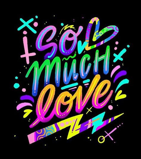 I like how the colors give it a neon look and it looks fun and playful but also like a concert poster. Jason Naylor, Nyc Artist, Send Love, Posca Art, Nyc Design, Typographic Poster, Pop Art Wallpaper, Concert Poster, Sweet Messages