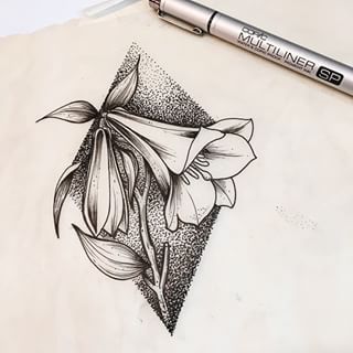 Copihue drawing, national flower of Chile by hamstter, dotwork Chilean Bellflower Tattoo, Chilean Tattoo Ideas, Chile Tattoo Ideas, Chilean Tattoo, Dotwork Flower Tattoo, Dotwork Drawing, Floral Back Tattoos, National Flower, Job Tweets