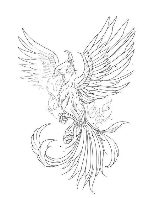 Japanese Phoenix Tattoo, Phoenix Drawing, Small Dragon Tattoos, Butterfly Back Tattoo, Phoenix Tattoo Design, Back Tattoos For Guys, Tattoo Stencil Outline, Small Hand Tattoos, Tattoo Design Book