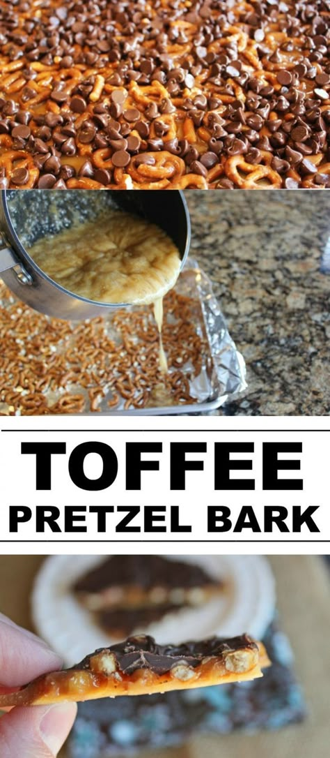 Toffee Pretzel Bark, Pretzel Toffee Bark, Caramel Pretzel Bark, Pretzel Bar, Easy Toffee, Pretzel Bark, Toffee Bark, Pretzel Toffee, Cracker Toffee