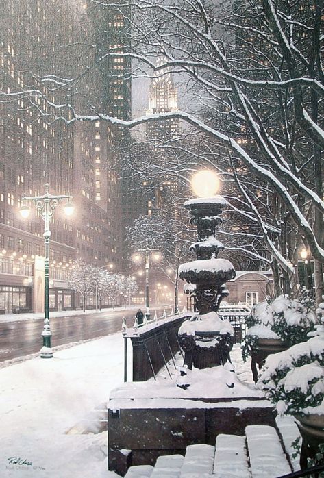 New York Noel, Nyc Art Print, Winter In New York, Snow Place, Vintage Nyc, Nyc Christmas, Snow Pictures, Winter City, Nyc Art