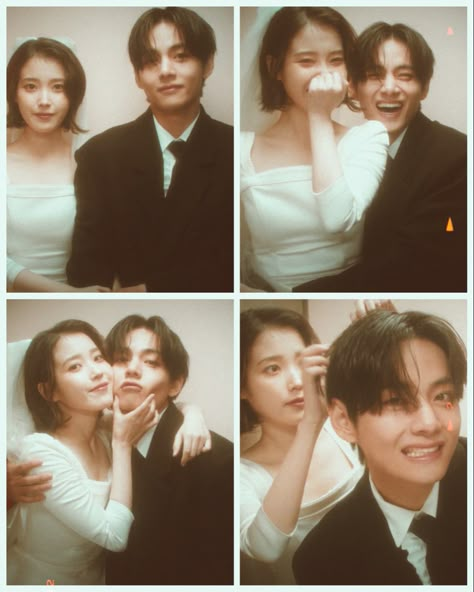 IU and Taehyung “Love wins all” MV Photobooth Wedding Pictures, Love Wins All V And Iu Wallpaper, Photo Poses For Couples Photoshoot, Love Wins All Iu Taehyung, Taehyung Love Wins All, Love Wins All, Iu Love Wins All, Photobooth Poses Couple, Photo Booth Couples