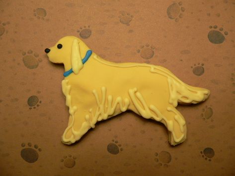 Golden Retriever Cookies, Teabag Cookies, Doggie Cookies, Golden Cookie, Shape Cookies, Royal Icing Cookies Recipe, Cookie Brownie Recipe, Food Decorations, Animal Food