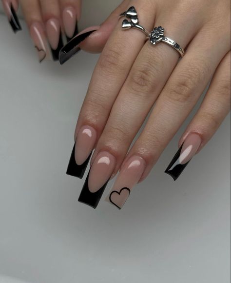 Art For Short Nails, Nail Art For Short Nails, Nail Art Easy, Nail Art Inspo, Black Acrylic Nails, Nail Art Tips, Summer Nail Art, Girly Acrylic Nails, Simple Acrylic Nails