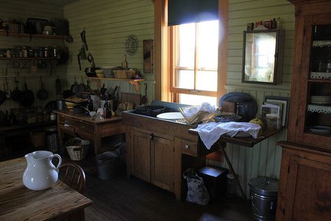 1880s kitchen. 1880s Kitchen, 1800s Kitchen, Mermaid Kitchen, 1800s Farmhouse, Film Architecture, Log Cabin Kitchen, Kitchen Victorian, Historic Kitchen, Neoclassical Furniture