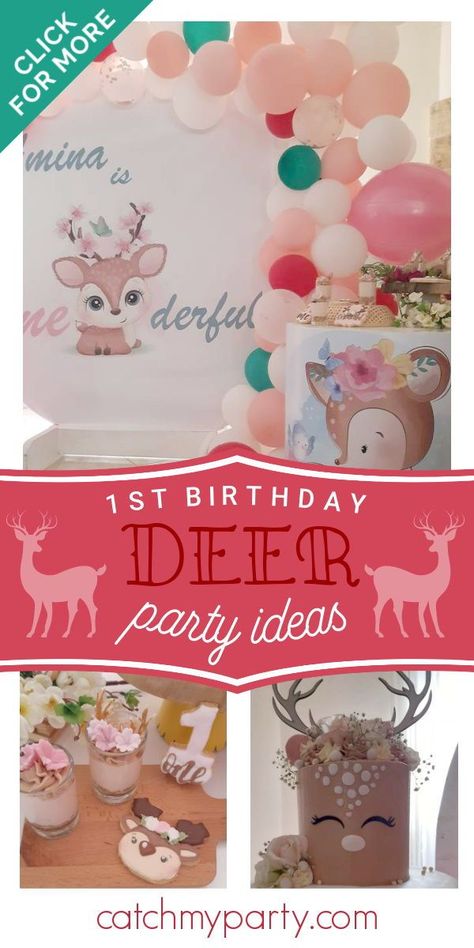 My Deer One Birthday, Deer Party Decorations, One Deer Ful Birthday Party Girl, Deer First Birthday Girl, One Deer Ful Birthday Girl, One Deer Ful Birthday, Deer Themed Birthday Party, 1st Birthday Foods, Deer Birthday Party