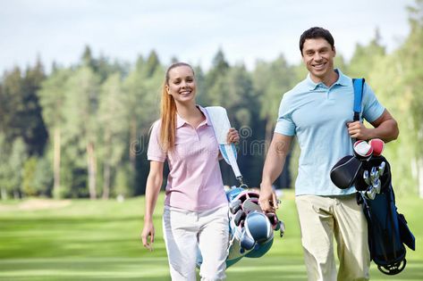 Golfers. Smiling couple on the golf course , #AFF, #Smiling, #Golfers, #golf, #couple #ad Golf Vacations, Women Golfers, Golf Resort, Rv Parks, Golf Fashion, Play Golf, Golf Swing, Golf Course, Dating Sites