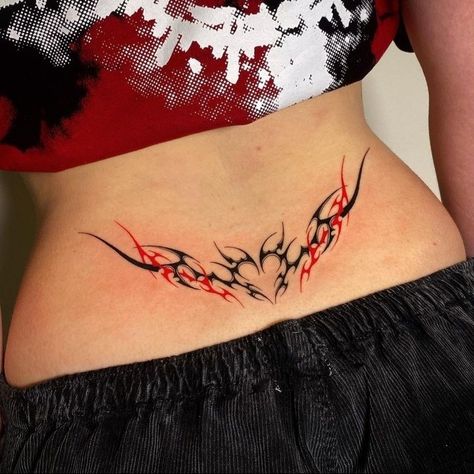 Lower Back Tattoo, Tramp Stamp Tattoos, Waist Tattoos, Flame Tattoos, Tasteful Tattoos, Tatuaje A Color, Tattoo Style Drawings, Back Tattoo Women, Badass Tattoos