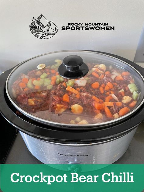 Bear Meat Chili Recipe, Bear Meat Recipes Slow Cooker, Black Bear Recipes, Bear Roast Recipe Crock Pot, Bear Chili Recipe, Bear Roast Recipe, Bear Meat Recipes, Bear Meat Recipe, No Meat Chili Recipe