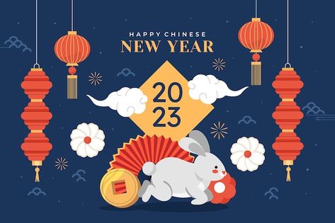 Chinese New Year Poster 2023, New Year Illustration 2023, Imlek 2023 Rabbit, Lunar New Year Wallpaper, Lunar Year 2023, Lunar New Year Poster, Imlek Decoration, Lunar New Year Illustration, Happy Lunar New Year 2023