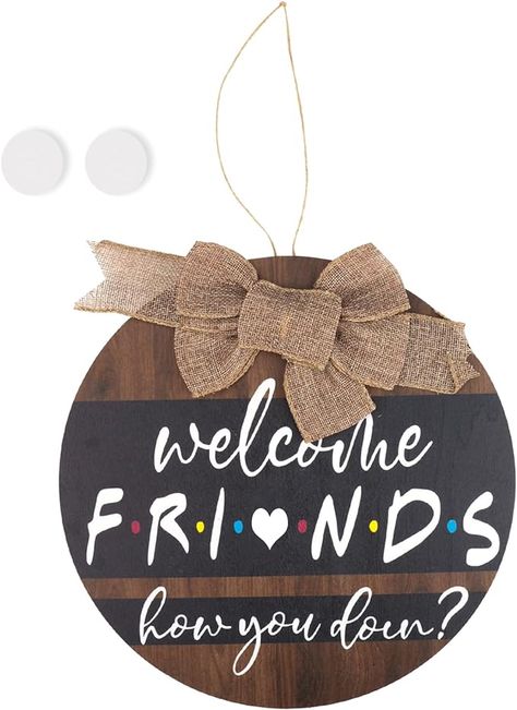 Amazon.com : Welcome Sign for Front Door,Funny TV Show Merchandise,TV Show Gifts,Wooden Sign Front Porch Decor,Mothers Day Gifts for Mom Grandma Wife BestFriend : Patio, Lawn & Garden Tv Show Gifts, Friends Tv Show Gifts, Welcome Door Sign, Sign For Front Door, Friends Merchandise, Welcome Door Signs, Door Signs Diy, Tv Shows Funny, Front Door Porch