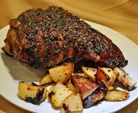 Leg of Lamb, Slow-Roasted Moroccan Style Slow Roast Lamb Leg, Lamb Roast Recipe, Dinner Recipes Ideas, Boneless Leg Of Lamb, Tiles Moroccan, Lamb Leg Recipes, Slow Roast Lamb, Roast Lamb Leg, Moroccan Cooking