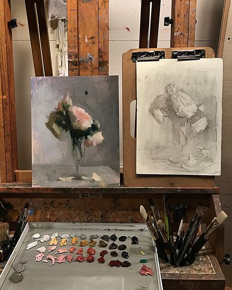 Art Studio Design, Watercolor Paintings For Beginners, Fine Art Painting Oil, Still Life Art, Aesthetic Painting, Rose Painting, Classical Art, Fine Art Photo, Claude Monet