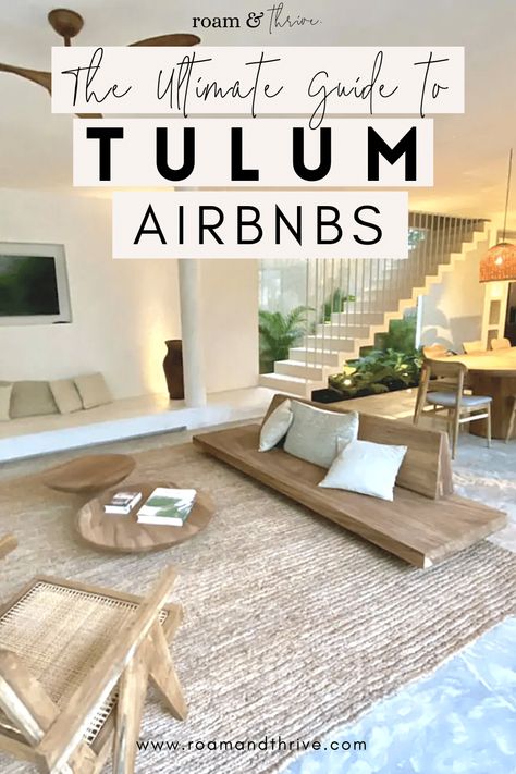 Discover the best places to stay in Tulum with this Tulum Airbnb guide. Featuring budget properties, options for groups and luxury airbnbs in Tulum, Mexico #Tulum #tulummexico #tulumwheretostay #bestairbnbsintulum #airbnbintulum Where to Stay in Tulum | Airbnbs in Tulum | Tulum Travel Guide | Tulum travel Guide | Tulum itinerary Tulum Mexico Houses, Tulum Mexico Furniture, Tulum Inspired Interior Design, Tulum Mexico Decor, Tulum Apartment Decor, Modern Tulum Interior Design, Tulum Mexico Interior Design, Tulum Hotel Design, Tulum Outdoor Decor