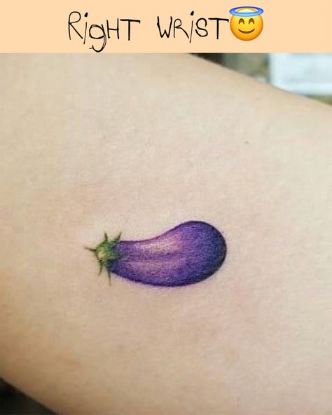 Eggplant Tattoo, Small Eggplant, Little Tattoos, Ink Art, Eggplant, Small Tattoos, Watercolor Tattoo, Art Wallpaper, Tattoo Ideas