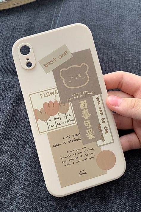 Brown Kawaii, Kawaii Iphone Case, Capas Samsung, Retro Phone Case, Hand Phone, Girly Phone Cases, Iphone Obsession, Kawaii Phone Case, Iphone Cases Cute