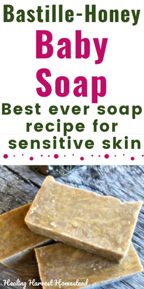 Diy Soap For Sensitive Skin, Olive Oil Soap Base Recipes, Homemade Bar Soap For Sensitive Skin, Sensitive Skin Soap Recipe, Crockpot Soaps Recipes, Best Soap Recipes, Hot Process Soap Recipes Easy, Diy Hot Process Soap Recipes, Bastille Soap Recipe