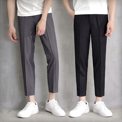 Mens Work Pants, Office Pants, Formal Pants, Men Stylish Dress, Work Trousers, Cool Outfits For Men, Men's Korean Style, Mens Chinos, Mens Formal