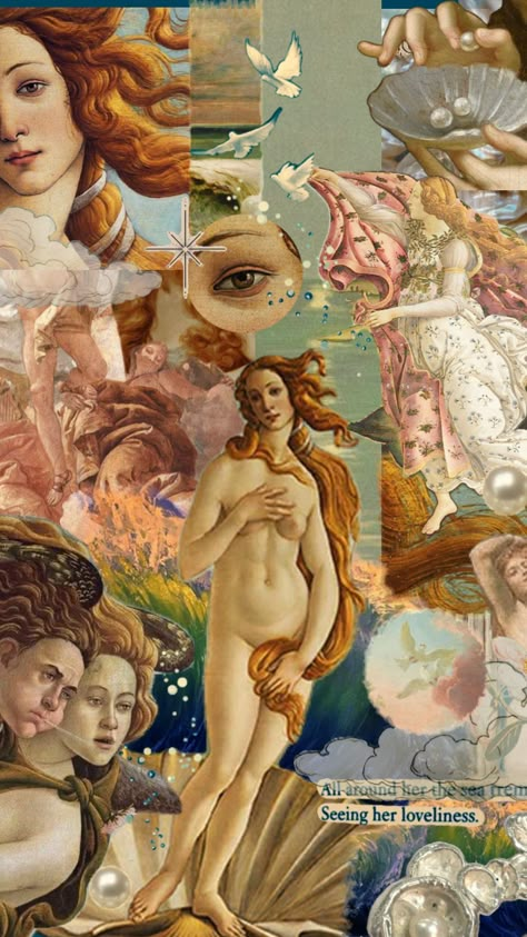 The original painting is called “The birth of Venus” by Sandro Botticelli #art #ocean #classicalart #classicalpaintings #birthofvenus #painting #paintingsofwomen Birth Of Venus Botticelli, Botticelli Art, Botticelli Paintings, Venus Painting, Venus Aphrodite, Venus Art, Lady Aphrodite, Venus In Libra, Birth Of Venus