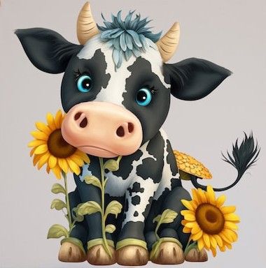 Cow Christmas, Cute Cow, Christmas Pendant, Car Decoration, Sunflower, Cow, Christmas Tree, T Shirts, Pendant