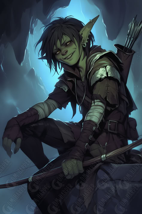 Goblin Rogue Goblin Rogue Dnd, Dnd Rogue Character Design, Male Goblin Art, Harry Potter Goblin, Goblin Art Dnd, Goblin Druid, Goblin Bard, Goblin Male, Half Goblin