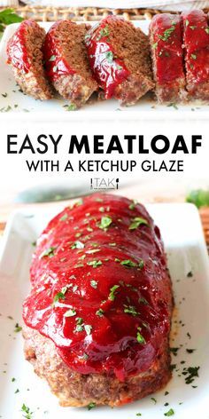 Tangy Meatloaf, Meatloaf With Ketchup, Easy Homemade Meatloaf, Easy Bread Crumbs, Quick Meatloaf Recipes, Meatloaf Oatmeal Recipe, Traditional Meatloaf Recipes, Meatloaf Glaze, Traditional Meatloaf