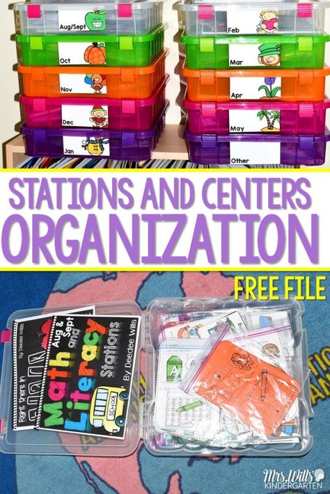 Centers Organization, Kindergarten Stations, Kindergarten Organization, Center Organization, Teaching Organization, Classroom Centers, Class Organization, Classroom Organisation, Kindergarten Lesson Plans