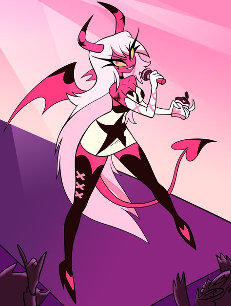 Verosika Mayday, Up Animation, Vivziepop Hazbin Hotel, Lol League Of Legends, Hotel Art, Cartoon Shows, Pink Hair, Anime Images, Anime Character