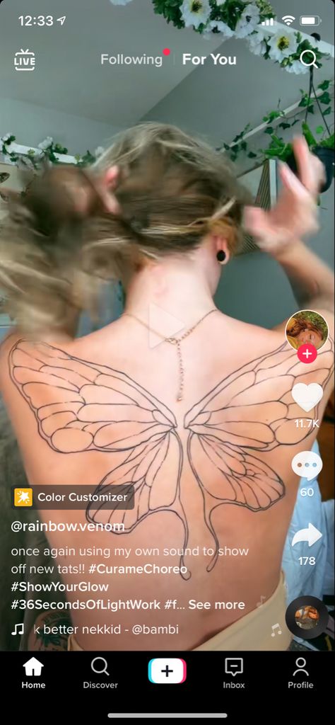 Faded Color Tattoo, Fairy Wings Tattoo, Fairy Wing Tattoos, Butterfly Wing Tattoo, Wing Tattoos On Back, Fairy Tattoo Designs, Wing Tattoo, Tasteful Tattoos, Cool Small Tattoos