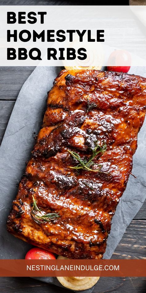 Homestyle BBQ Ribs. Savor tender pork spareribs slow-cooked in barbecue sauce, then grilled to perfection for a delicious family meal. Bbq Ribs Recipe, Fried Macaroni And Cheese, Pork Spareribs, Kid Friendly Appetizers, Pork Ribs Grilled, Easy Bbq Recipes, Bbq Recipes Ribs, Pork Rib Recipes, Budget Bytes