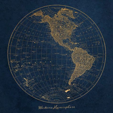 Western Hemisphere map vintage illustration vector, remix from original artwork. | premium image by rawpixel.com / busbus Map Wall Mural, Map World, Linen Chest, Map Vintage, Removable Wall Murals, Vintage Illustrations, Illustration Wall Art, Illustration Vintage, Map Wall