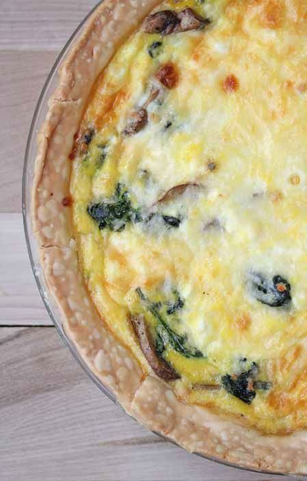 Spinach Mushroom Quiche Recipe | 5DollarDinners.com Spinach Mushroom Quiche, Quiche Crustless, Dollar Dinners, Quiche Breakfast, Dinner Spinach, Dinner Sunday, Feta Quiche, 5 Dinners, Free Weekly Meal Plan