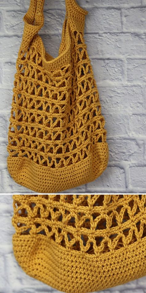 Crochet Market Bags, Crochet Grocery Bag, Grocery Bag Pattern, French Market Bag, Handbag Ideas, Macrame Bags, Crochet Market, Bags Patterns, Beach Crochet