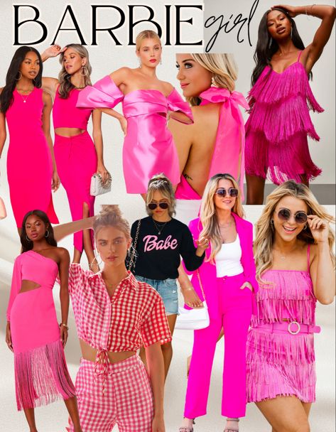 Barbie Theme Dress For Women, Barbie Careers Costumes, Barbie Event Outfits, Barbie Women Outfit, Barbie Theme Dress, Sleepover Barbie Costume, Barbie Outfits For Women Party, Auction Outfits, Barbie Movie Pink Jumpsuit