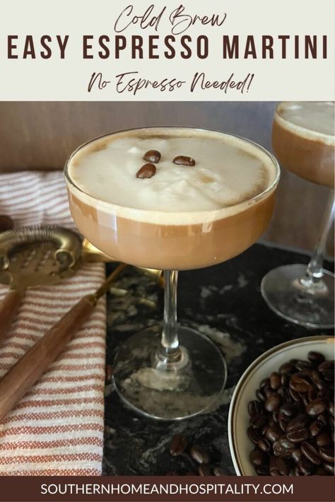 Espresso Martini With Cold Brew Concentrate, Jameson Cold Brew Espresso Martini, After Dinner Martini, Cold Brew Coffee Martini, Easy Expresso Martinis, Espresso Martini Recipe With Cold Brew, Nespresso Espresso Martini Recipe, Espresso Martini Cold Brew, At Home Espresso Martini