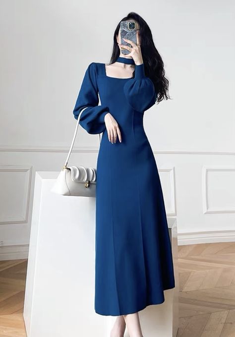 Autumn Outfit Ideas, Ladylike Dress, Gaun Fashion, Ootd Outfits, Korean Fashion Dress, Elegant Dresses For Women, Aesthetic Beauty, Fashion Mistakes, Modest Fashion Outfits