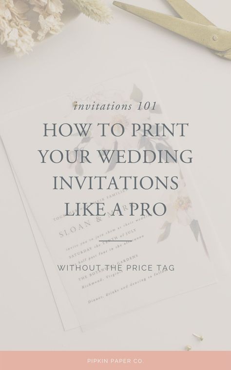 We've been professionally printing wedding invitations for years, so we know exactly what paper you should buy, what printers to use and how to get pro results at home. Click through and we'll tell you how. Make Wedding Invitations, Where To Print Wedding Invitations, Cheap Diy Wedding Invitations, How To Make Your Own Wedding Invitations, Diy Invites Wedding, Print Wedding Invitations, Craft Wedding Invitations, Cheap Wedding Invites, How To Print Wedding Invitations