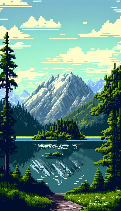 Outdoorsy Phone Wallpaper, Pixel Nature Wallpaper, Pixel Phone Background, 8bit Wallpaper Iphone, Pixeled Wallpaper, Pixel Art Wallpaper Aesthetic, 8 Bit Art Wallpaper, 16 Bit Wallpaper, 8bit Art Pixel