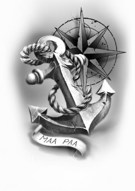 Where Tattoo, Compass Tattoo Design, Anchor Tattoos, 3d Tattoos, The Shark, Get A Tattoo, Compass Tattoo, Anchors, A Tattoo