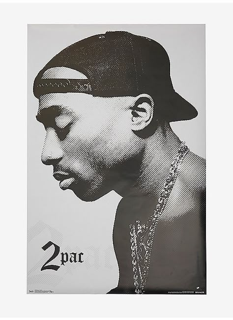 Hot Topic : Tupac Black & White Profile Poster Tupac Poster Black And White, Tupac Black And White, Poppy Core, 2pac Aesthetic, Aesthetic Black And White Wallpaper, 2pac Pictures, 2pac Poster, Tupac Poster, White Profile